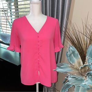 CeCe pink short sleeves top
